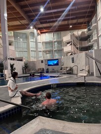 Indoor pool and hot tub