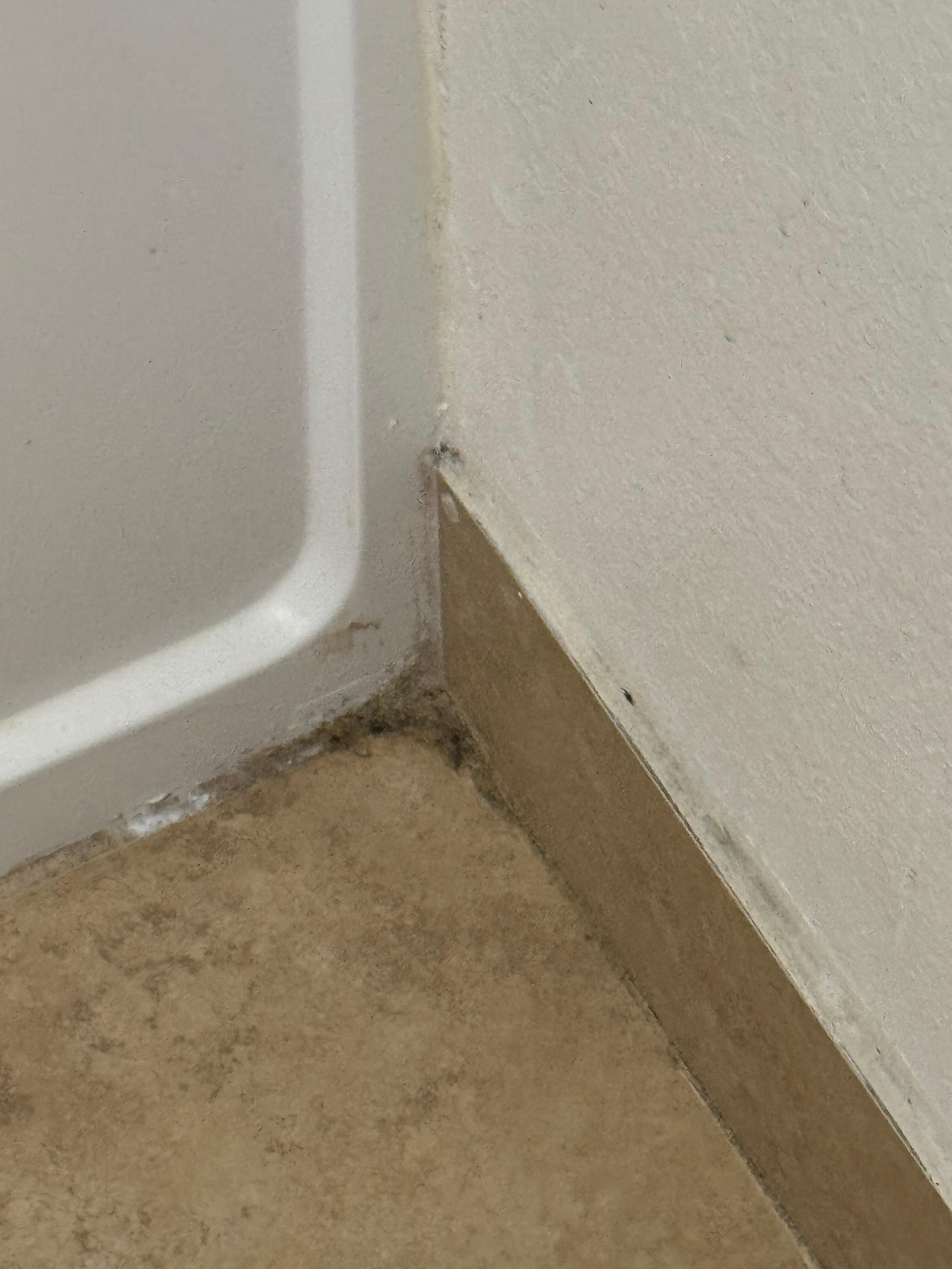 Dirty bathroom corners