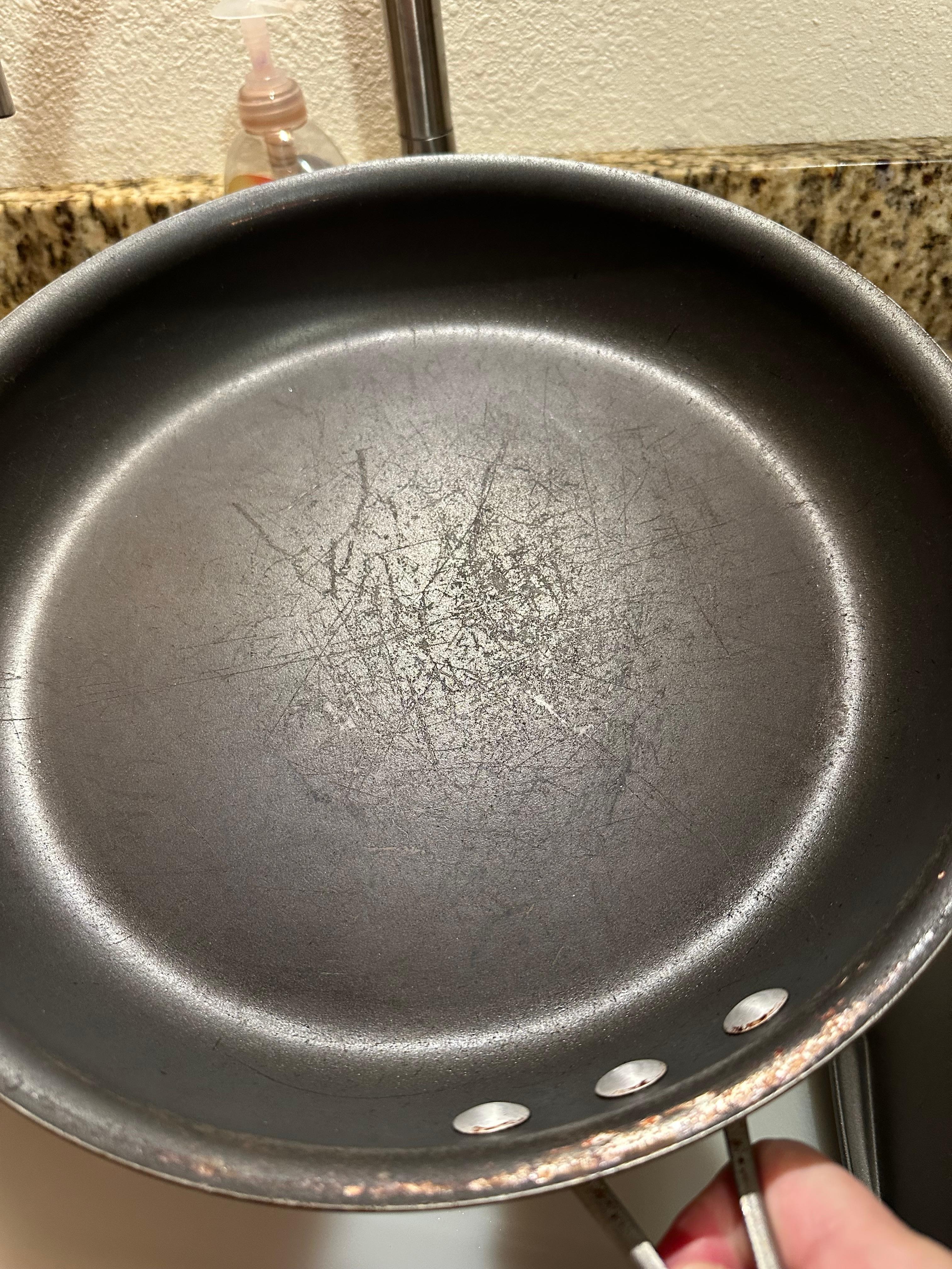 Two skillets, one unusable teflon, 