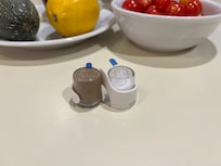 The smallest salt & peppered shakers ever!! Cute!!