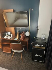 Dressing Table with tv and bar fridge