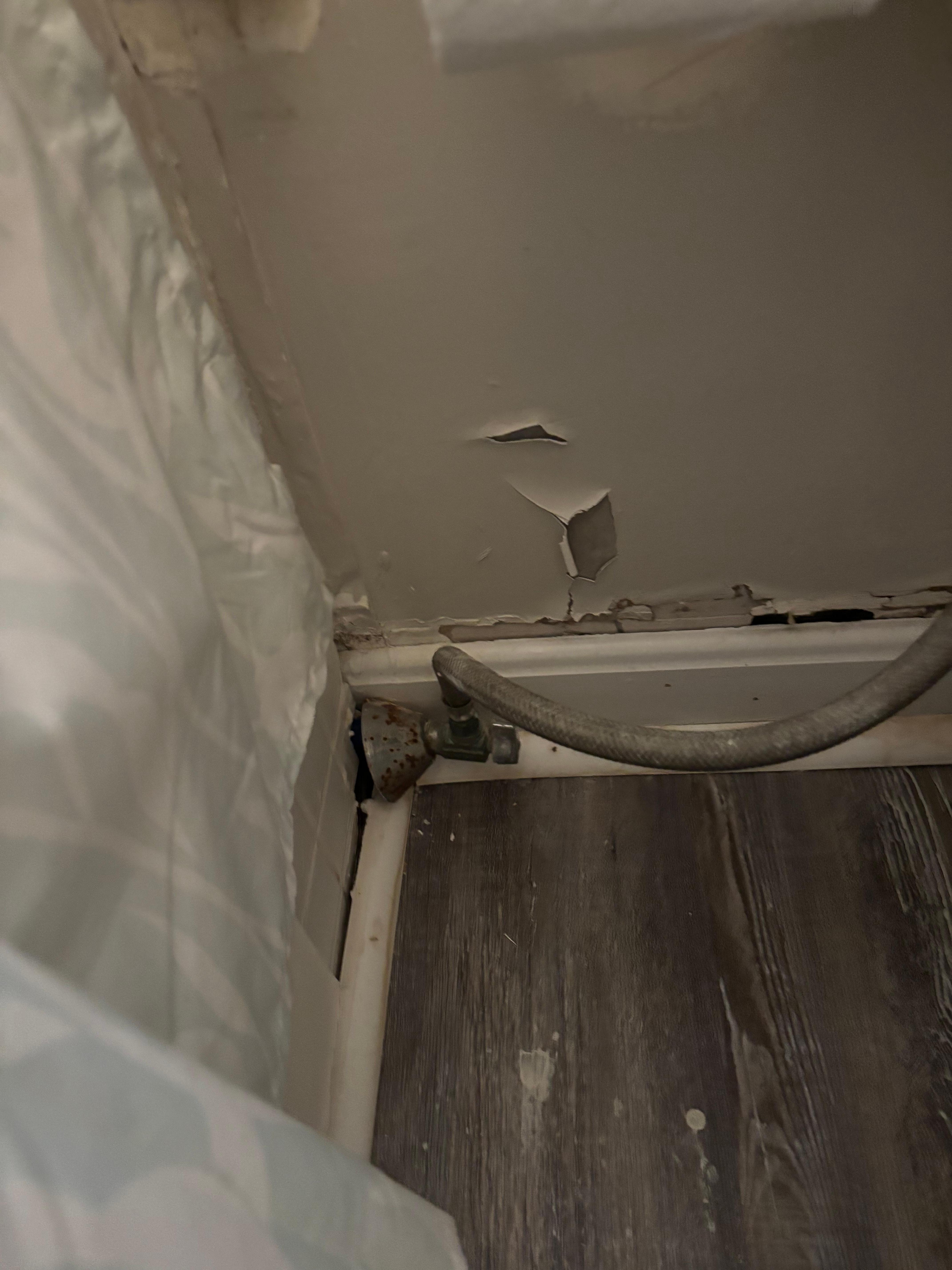 Cracked and peeling walls