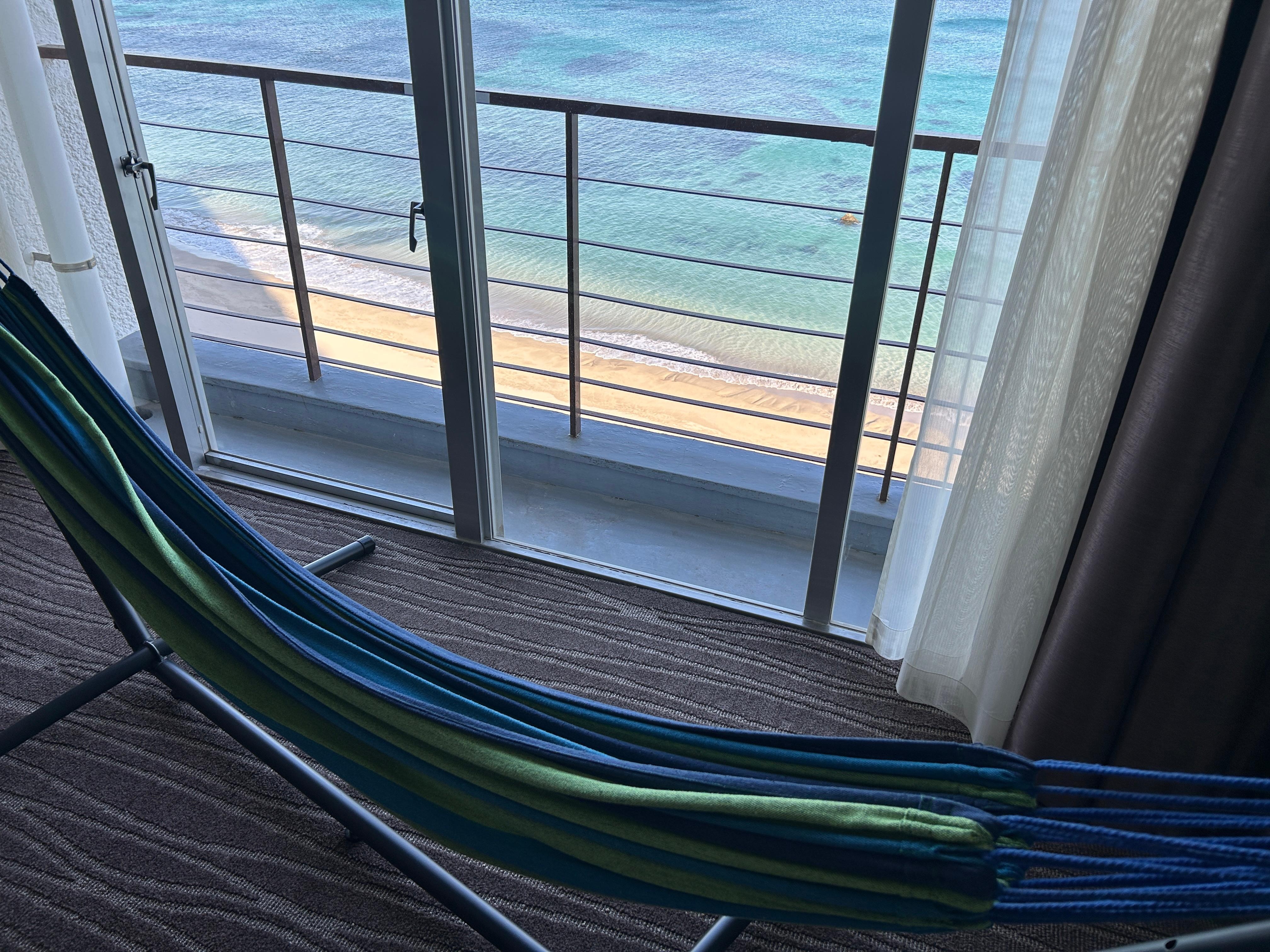 Hammocks in room 