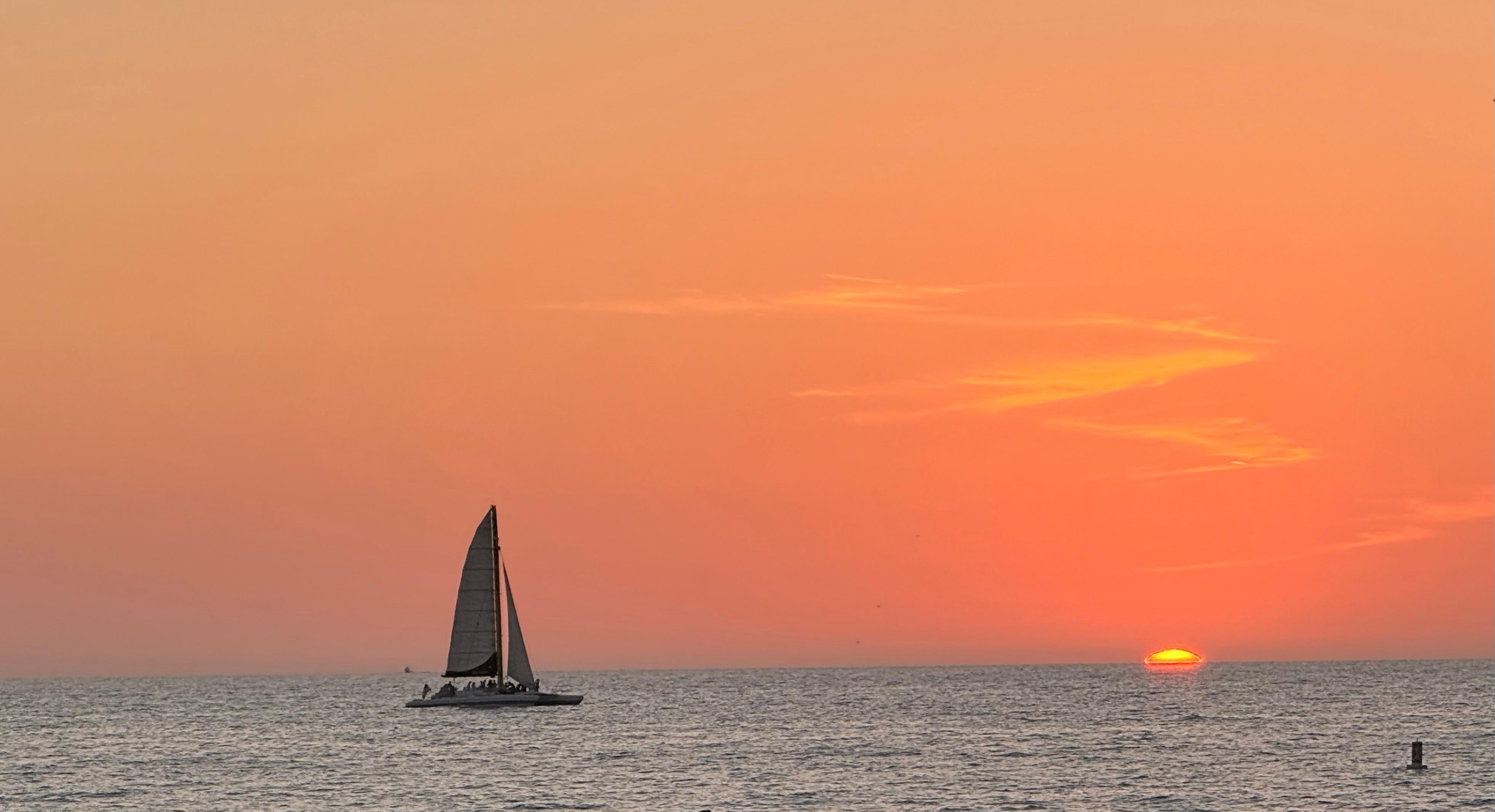 Sunset from balcony. 