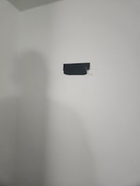 Something was torn off the wall so let's just duct tape it.