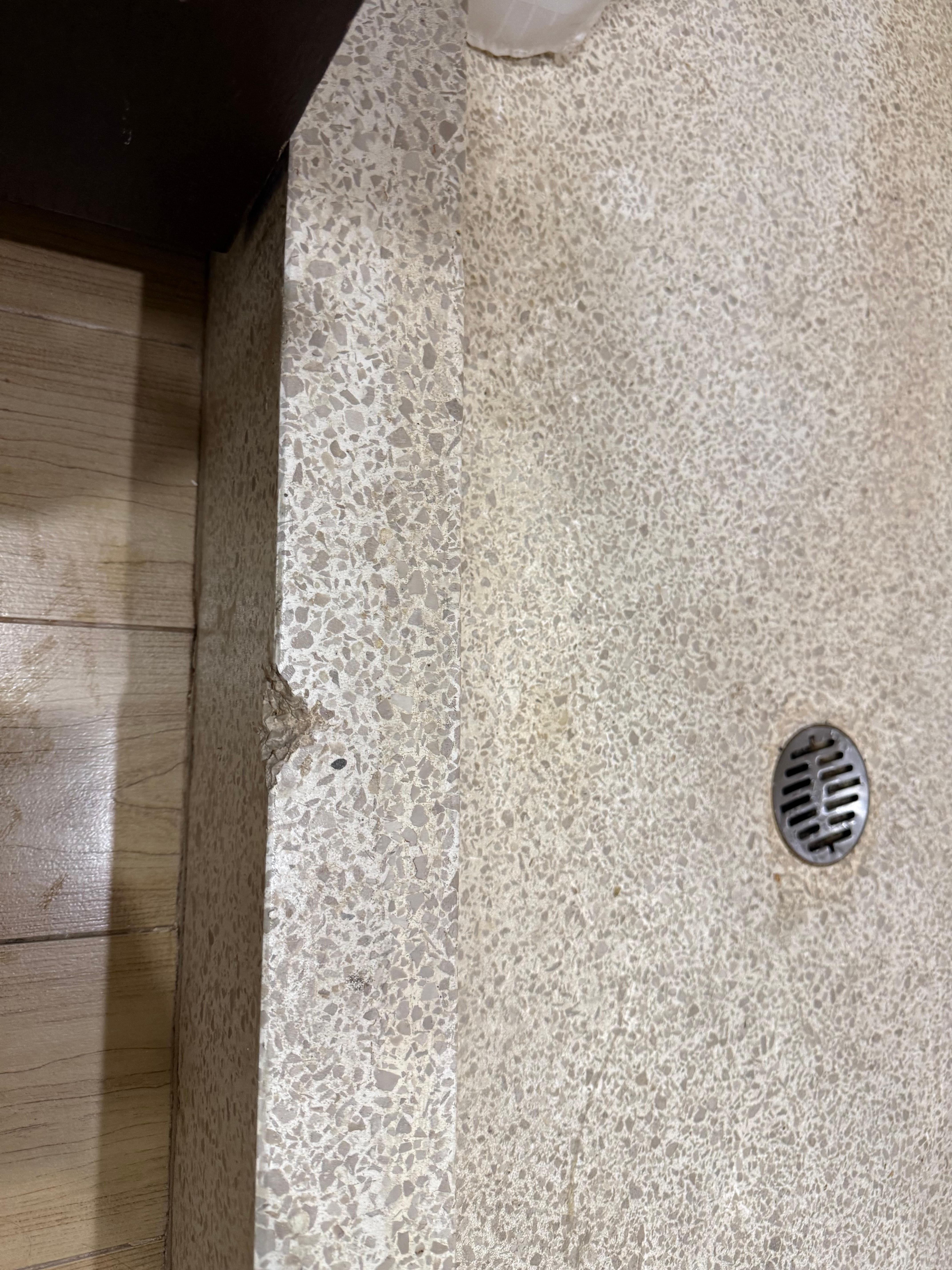 Broken tile in bathroom, shower would only work with shower head and handheld going at the same time. 