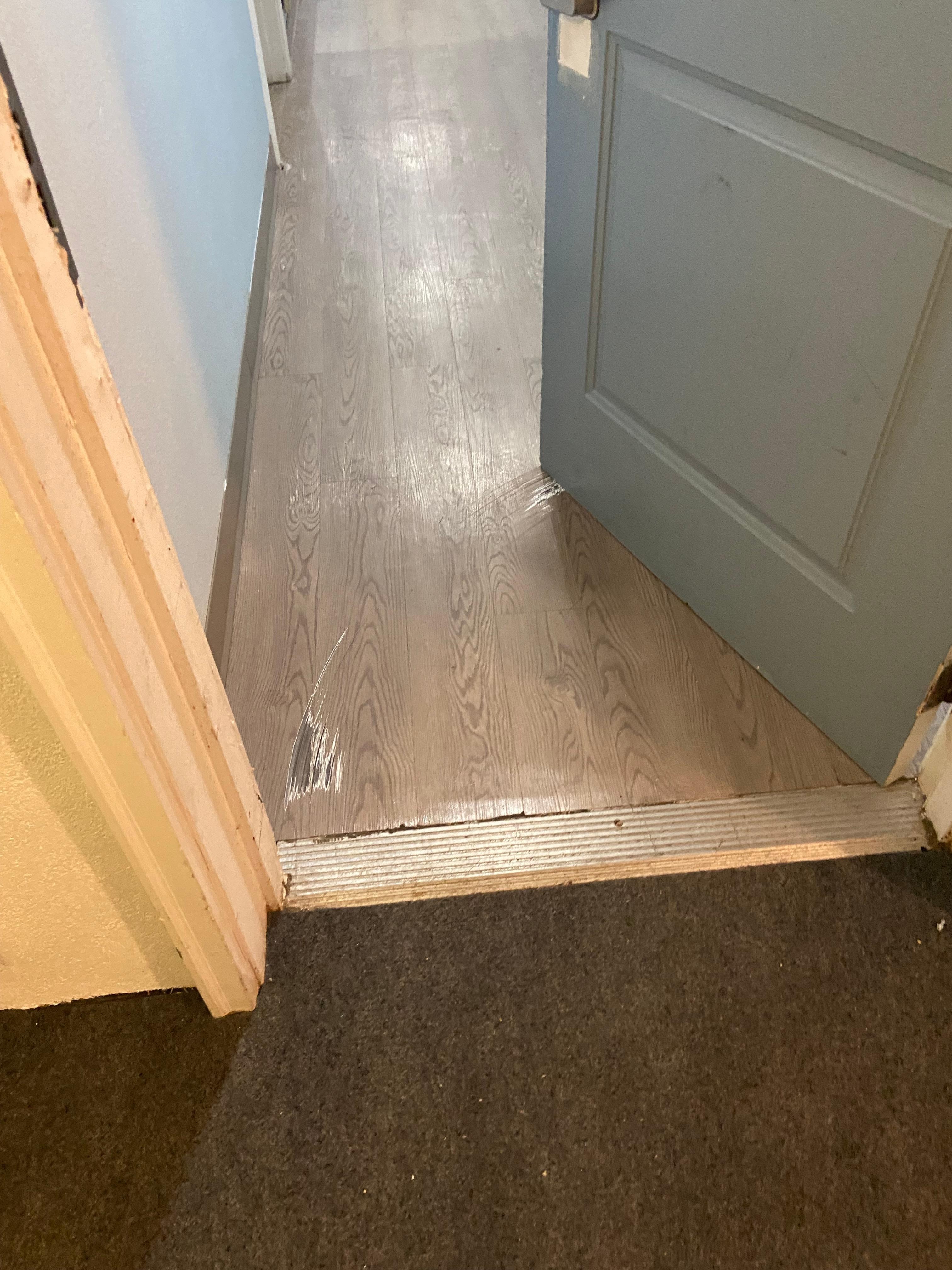 Scratch marks from door