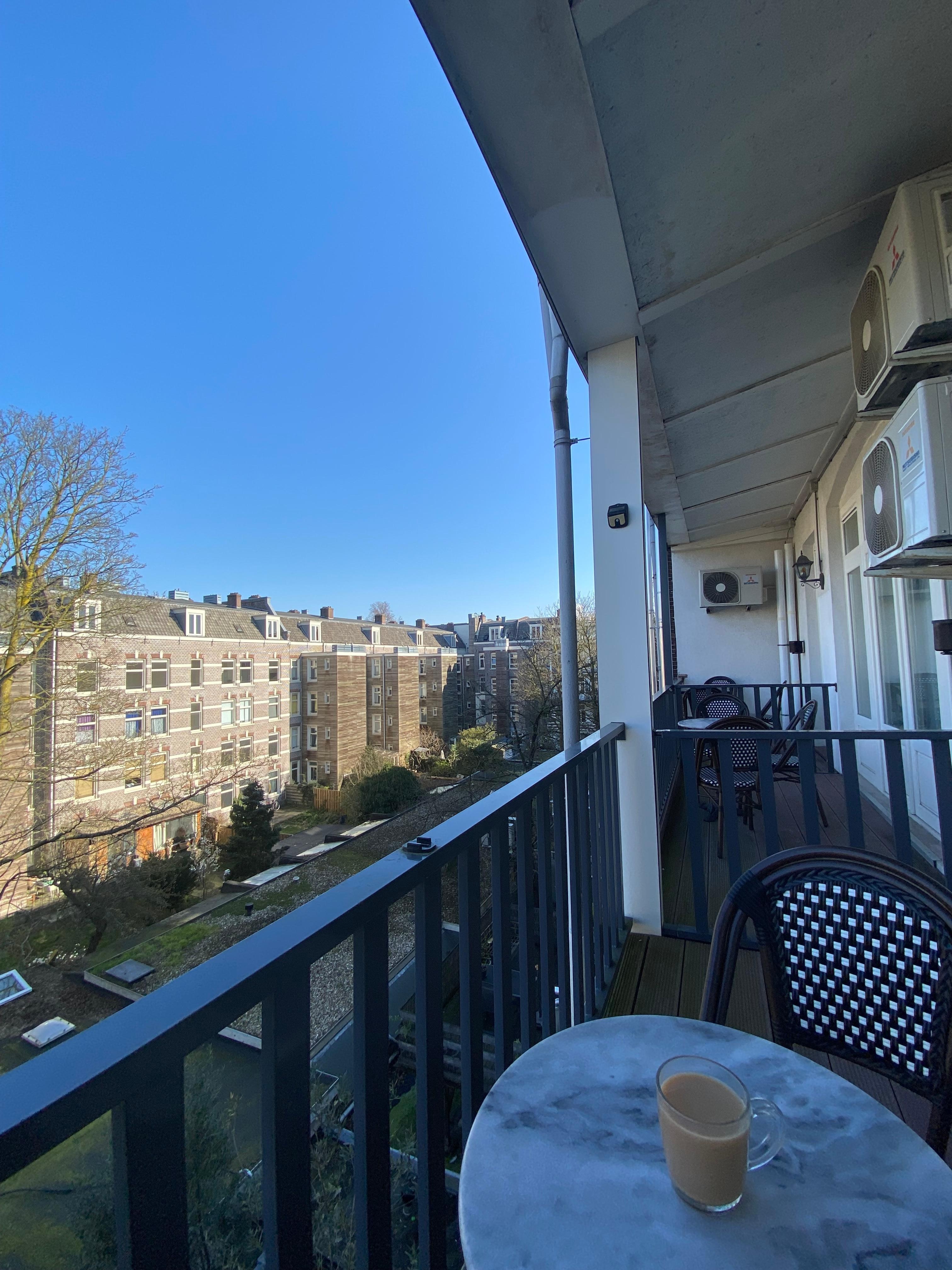 View from the balcony. Not sure I ’d book a balcony if I stayed again as the view is just of people’s houses. 