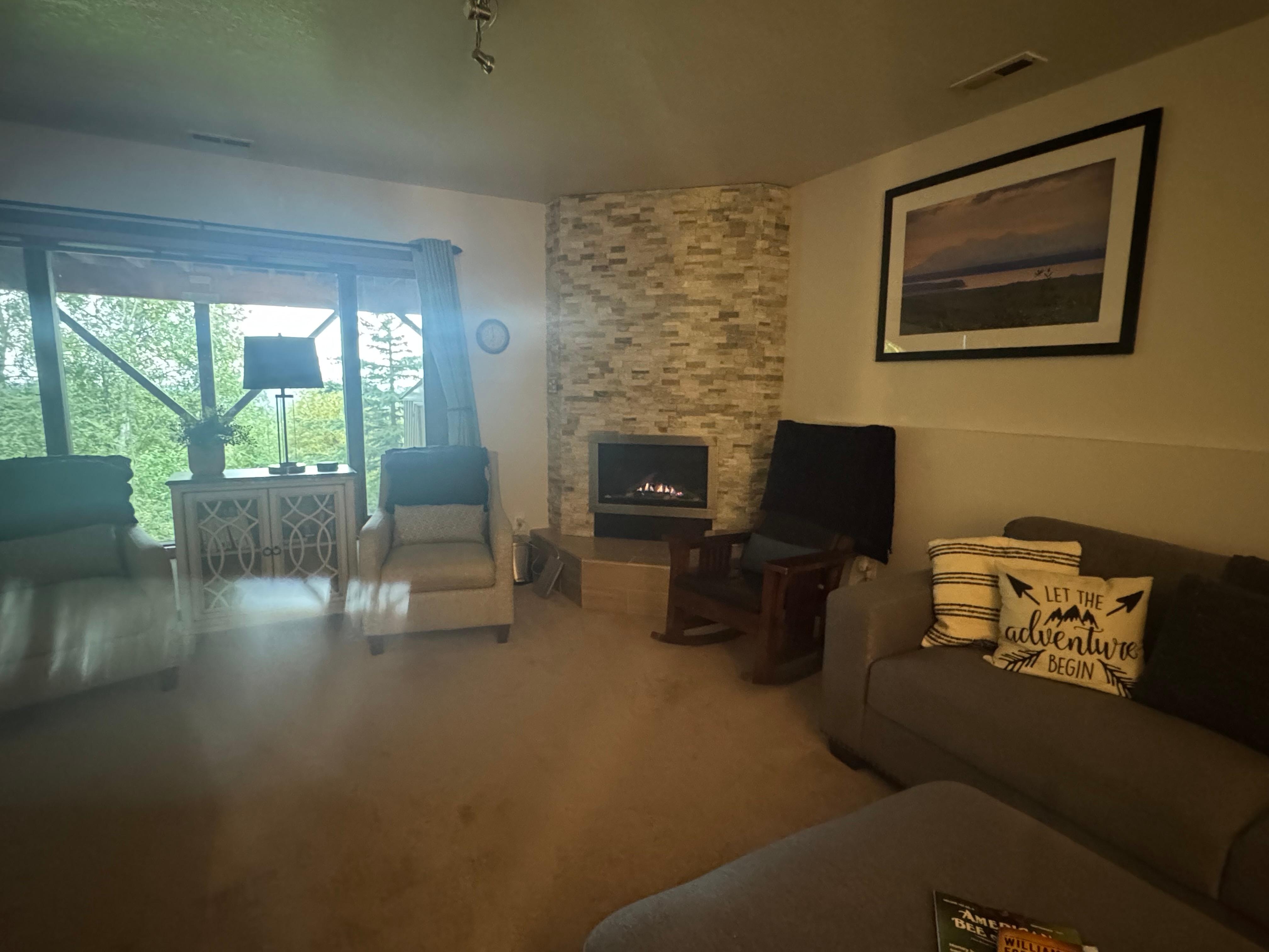 The fireplace was wonderful!