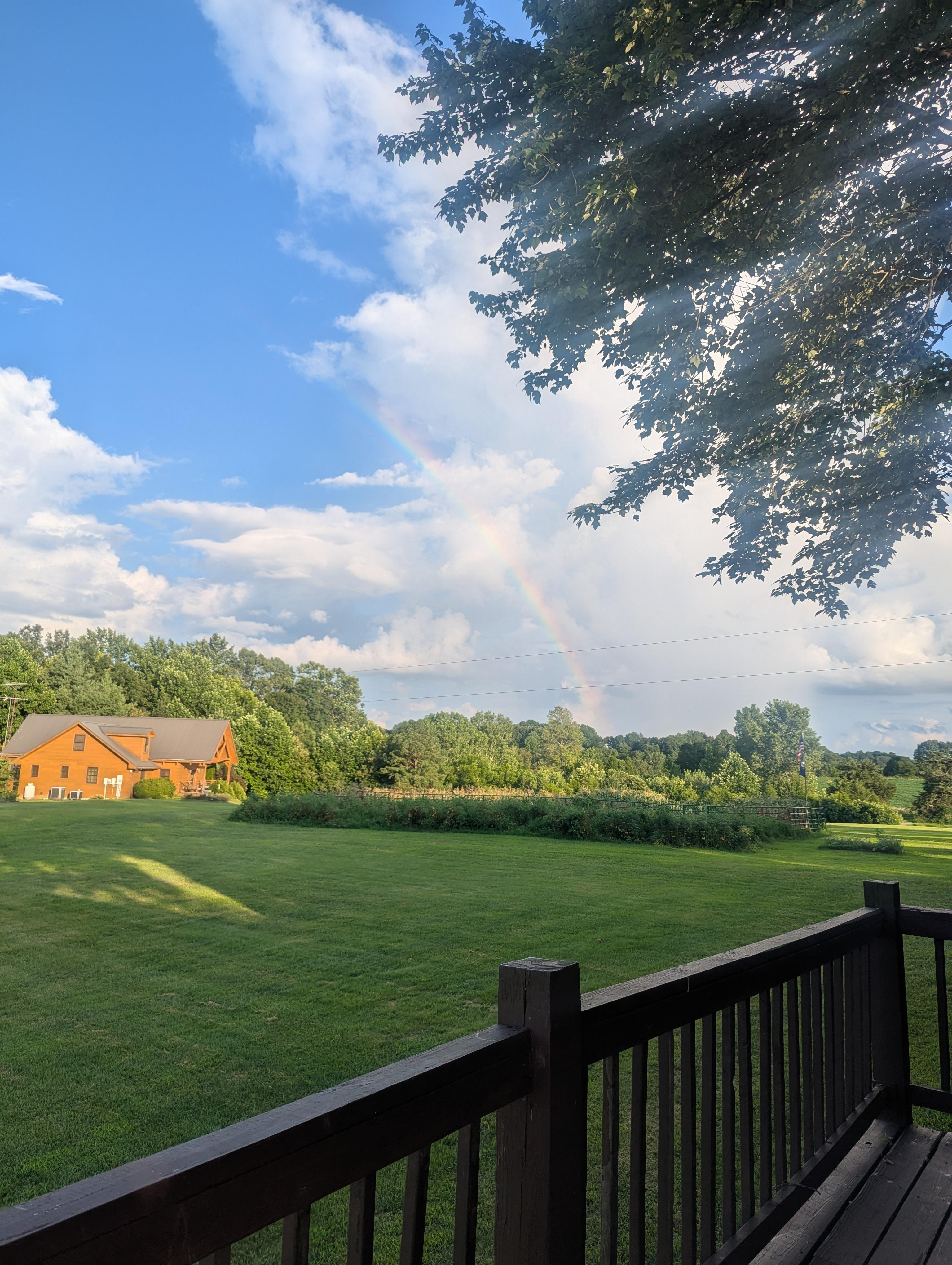 Looking off back master bedroom deck to the side.