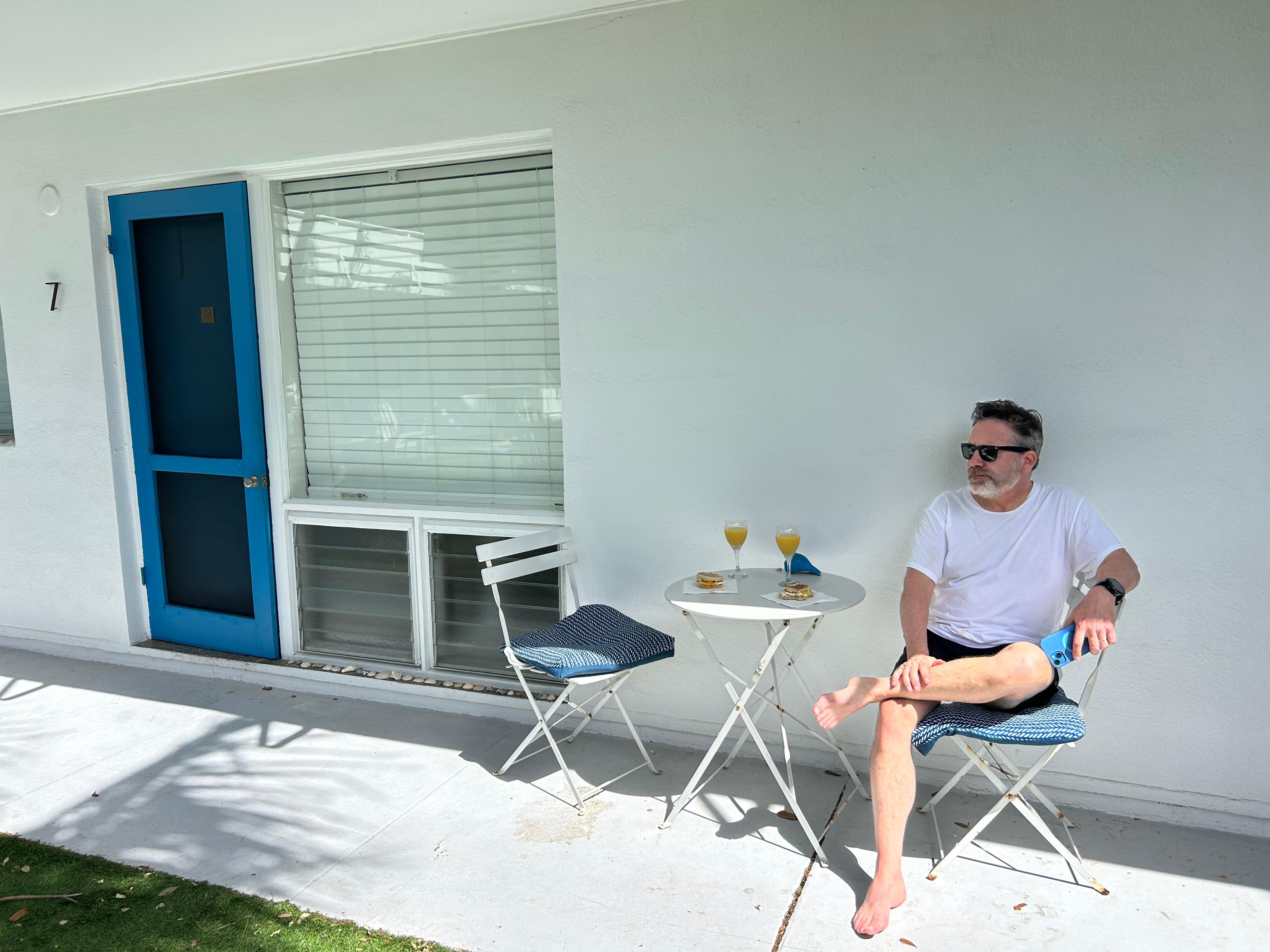 Enjoying breakfast on the with mimosas of course!!!