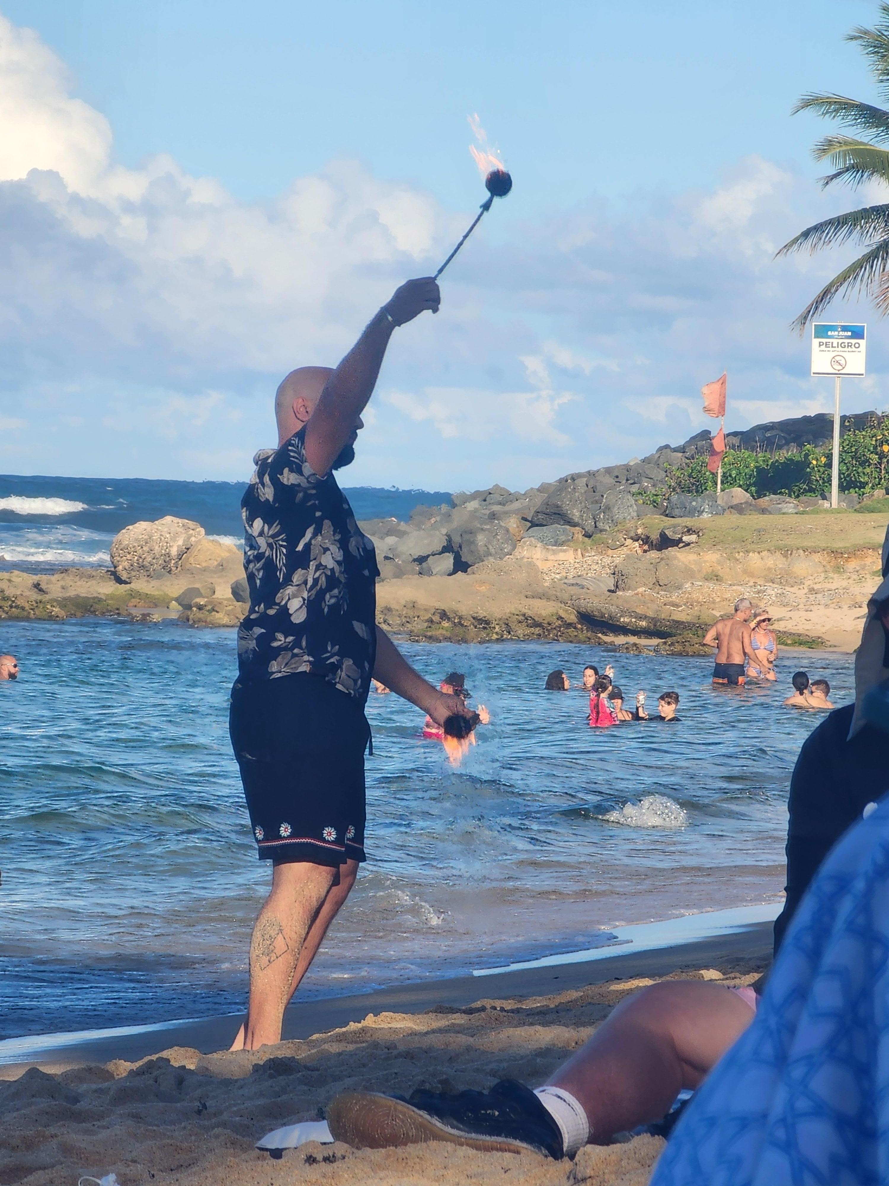 Beach side entertainment