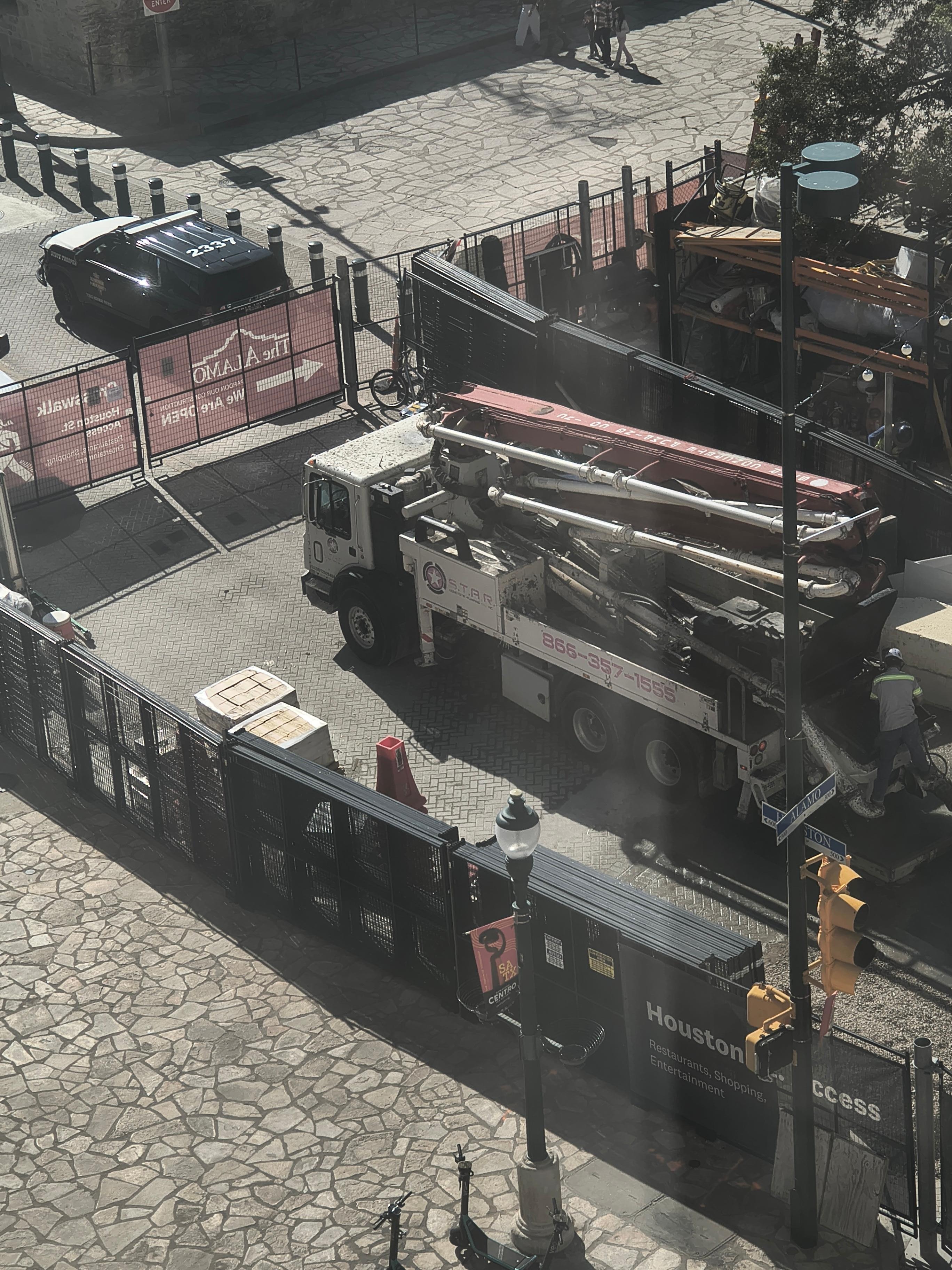 Pictures from Hotel window.  Noise unbearable throughout the day and night .
