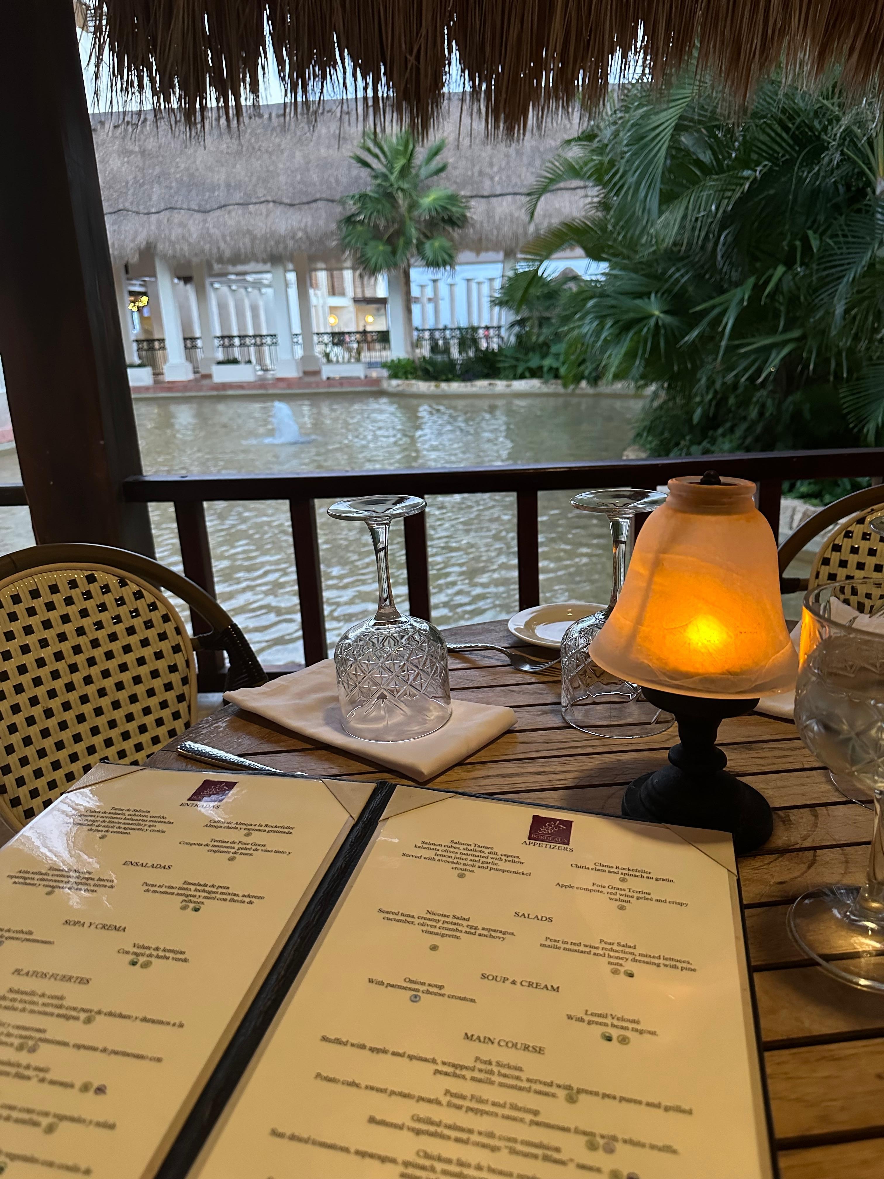 View from the French restaurant. 