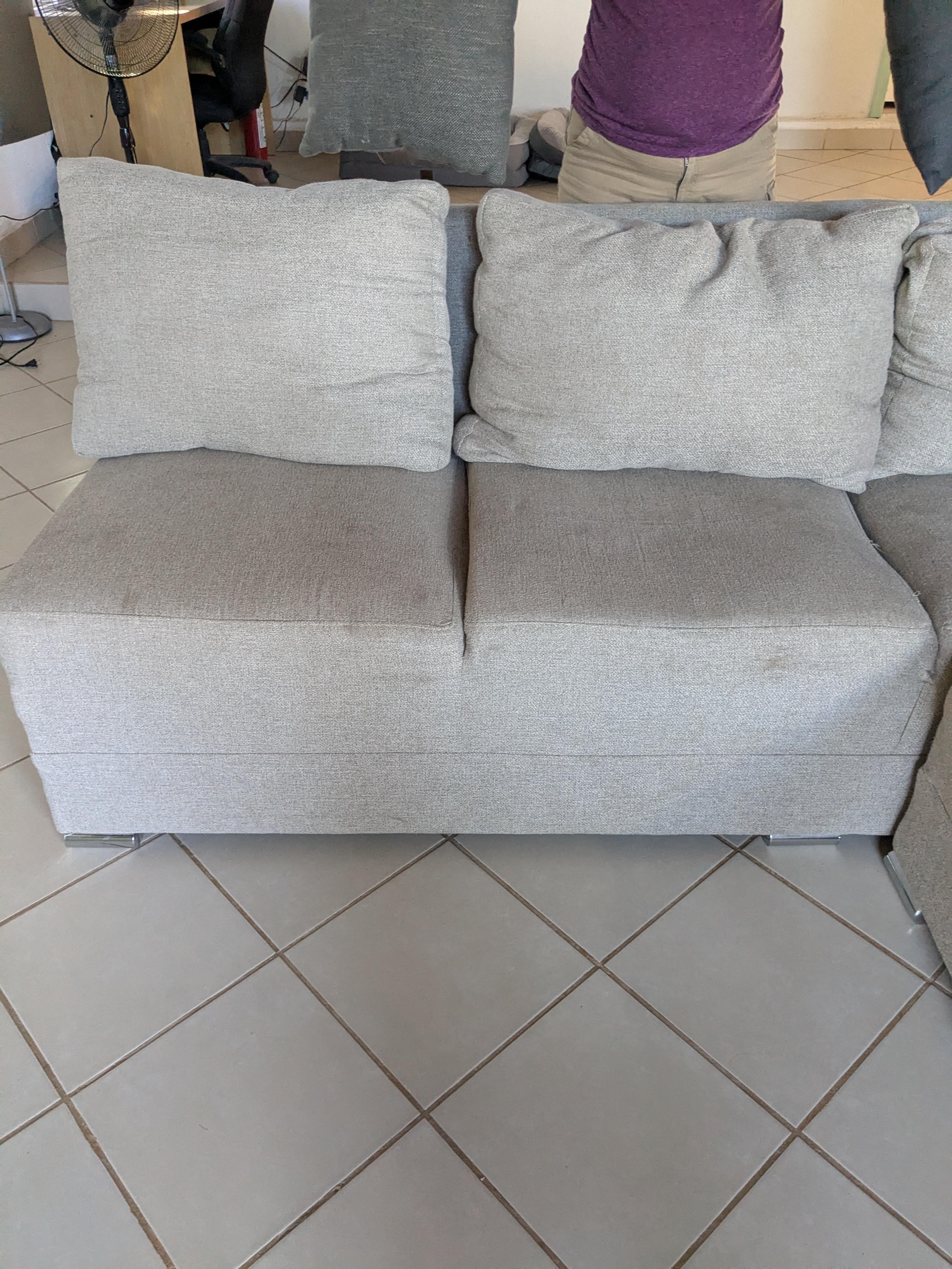 Flithy sofas - but don't let the dogs on them? To say that, they should at least be clean.