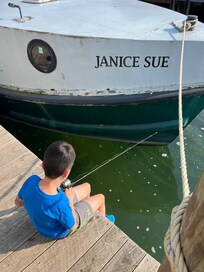 Fishing right out the back door.