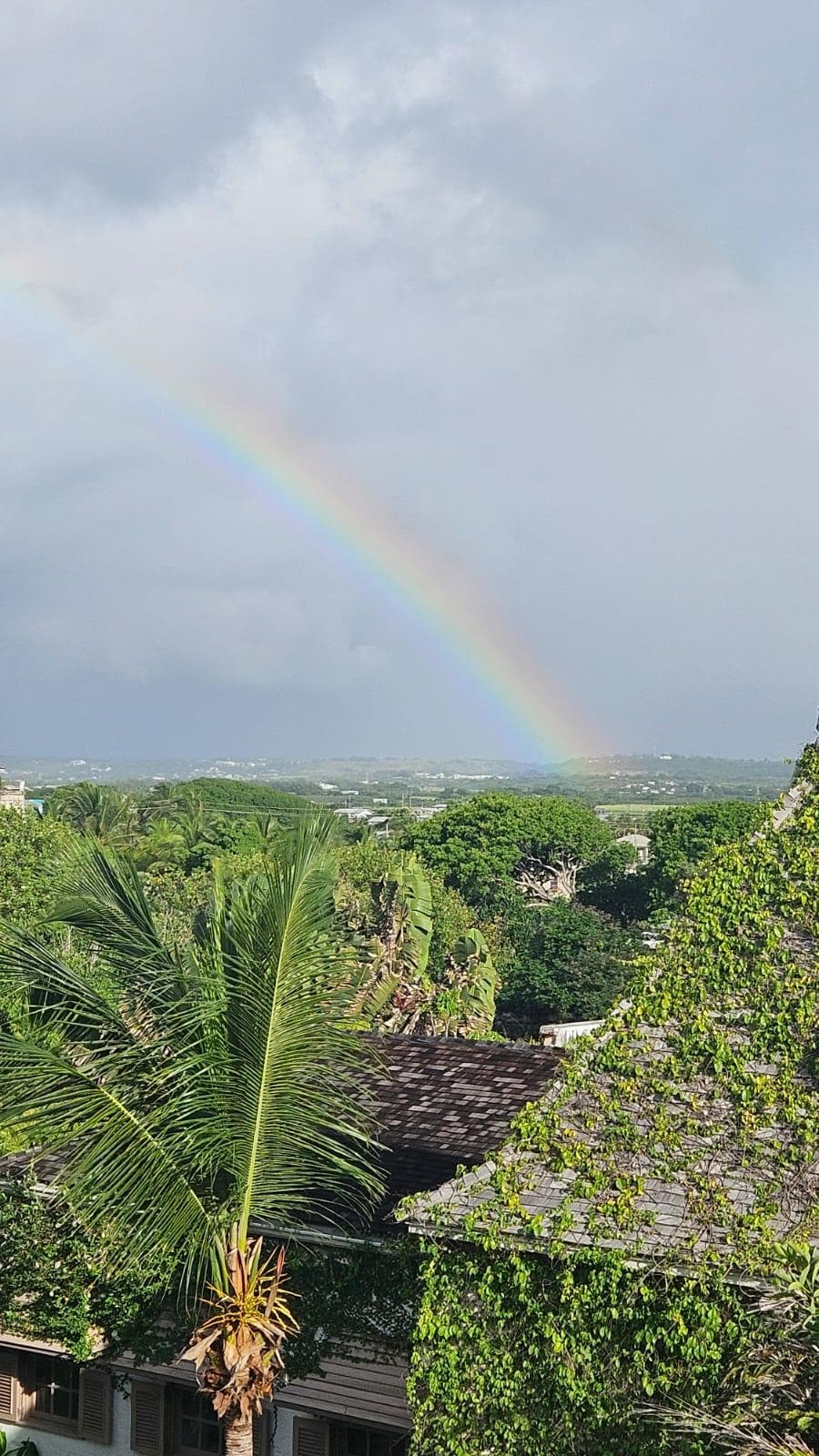 Balcony view with lovely rainbow