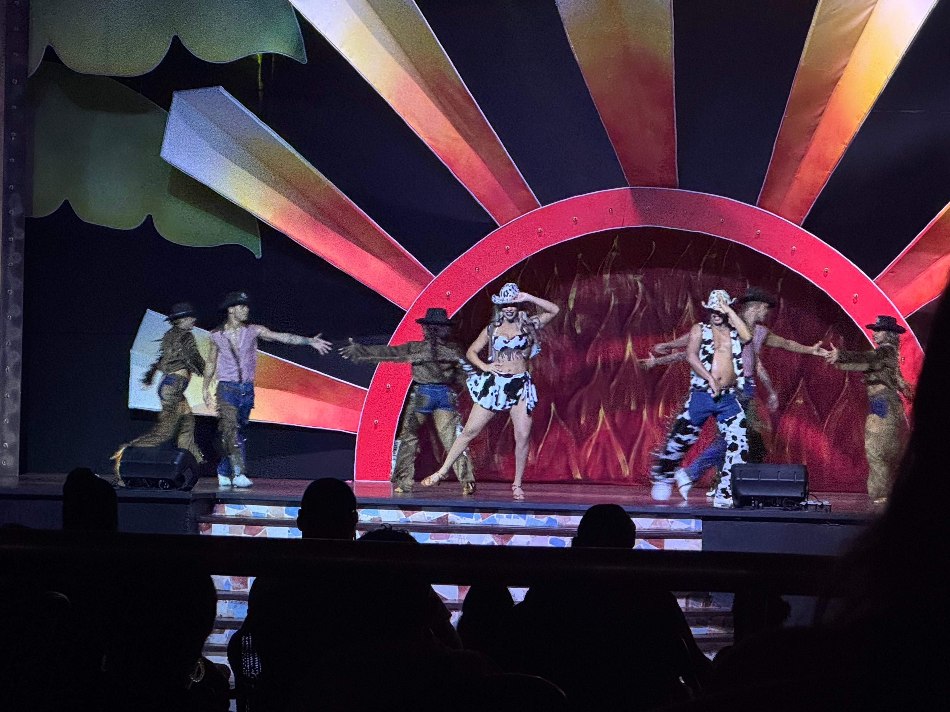 One of the nightly performances. Always entertaining. As long as you get there around or before 9:30 you’ll get seats