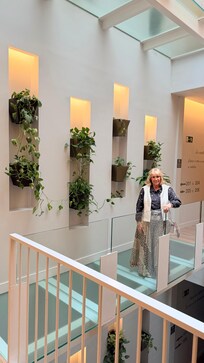 From the room to the elevator