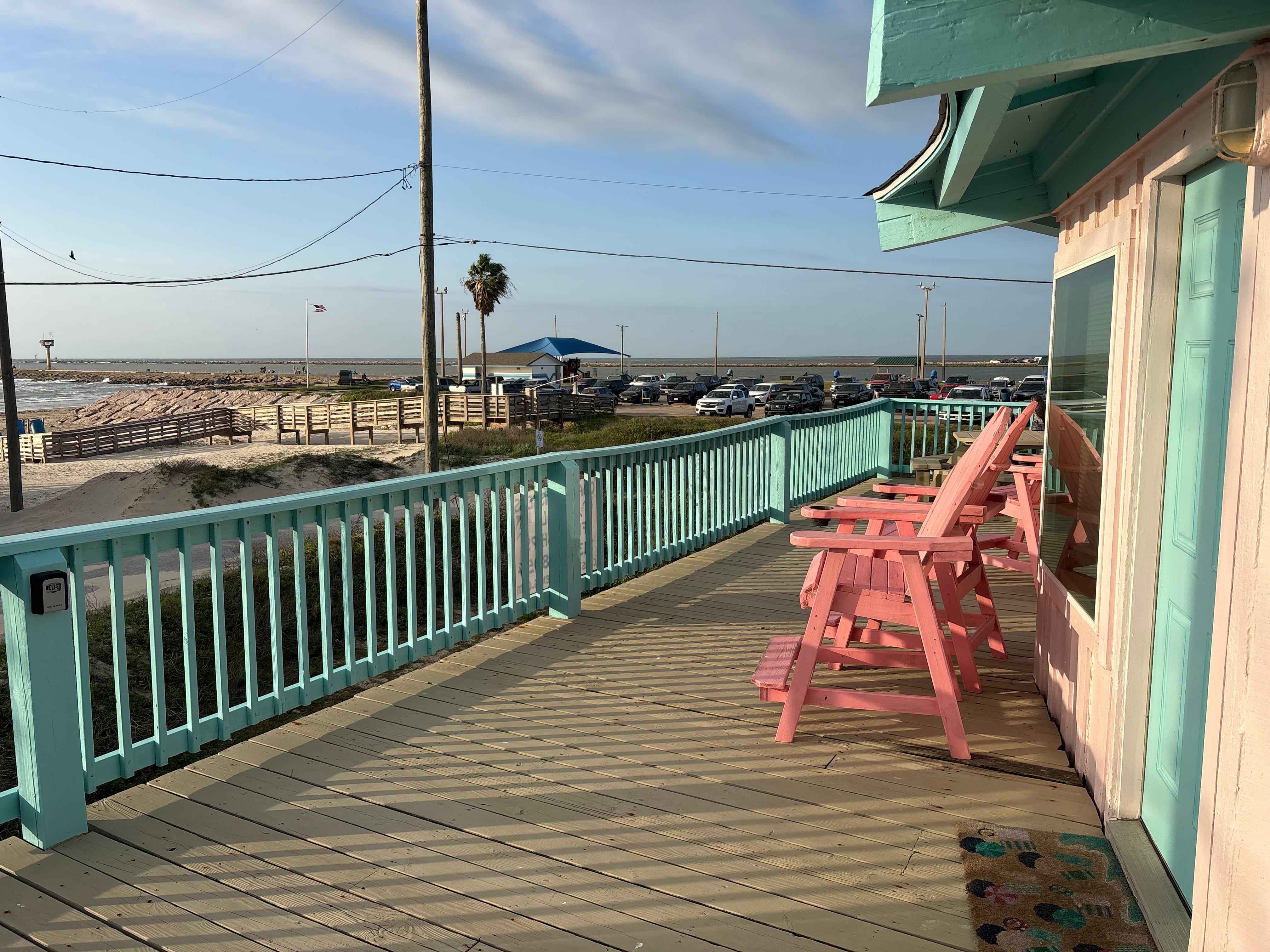 View from patio beach house.