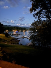 Night time view from the porch.