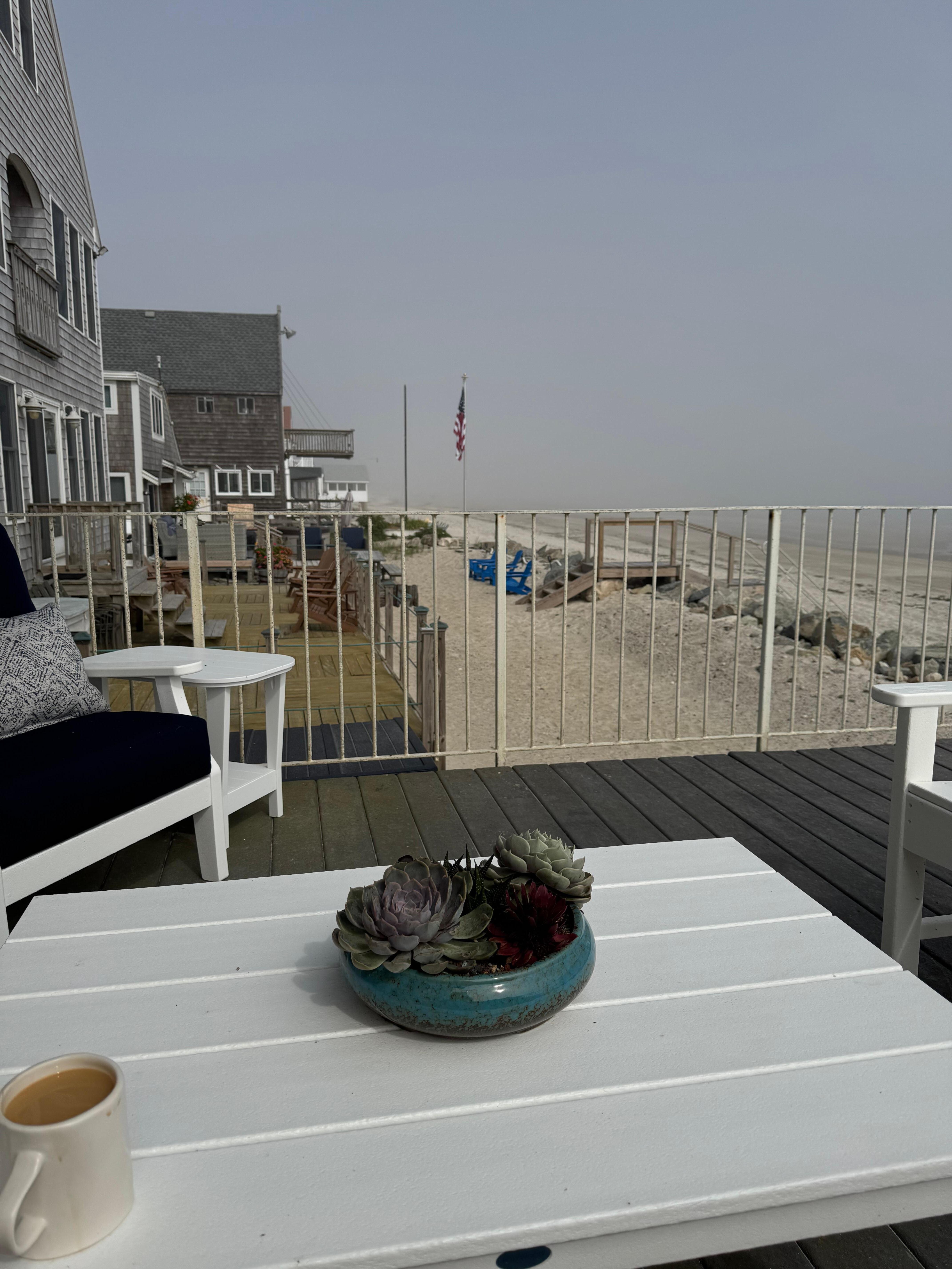 View from the deck towards Priscilla Beach.