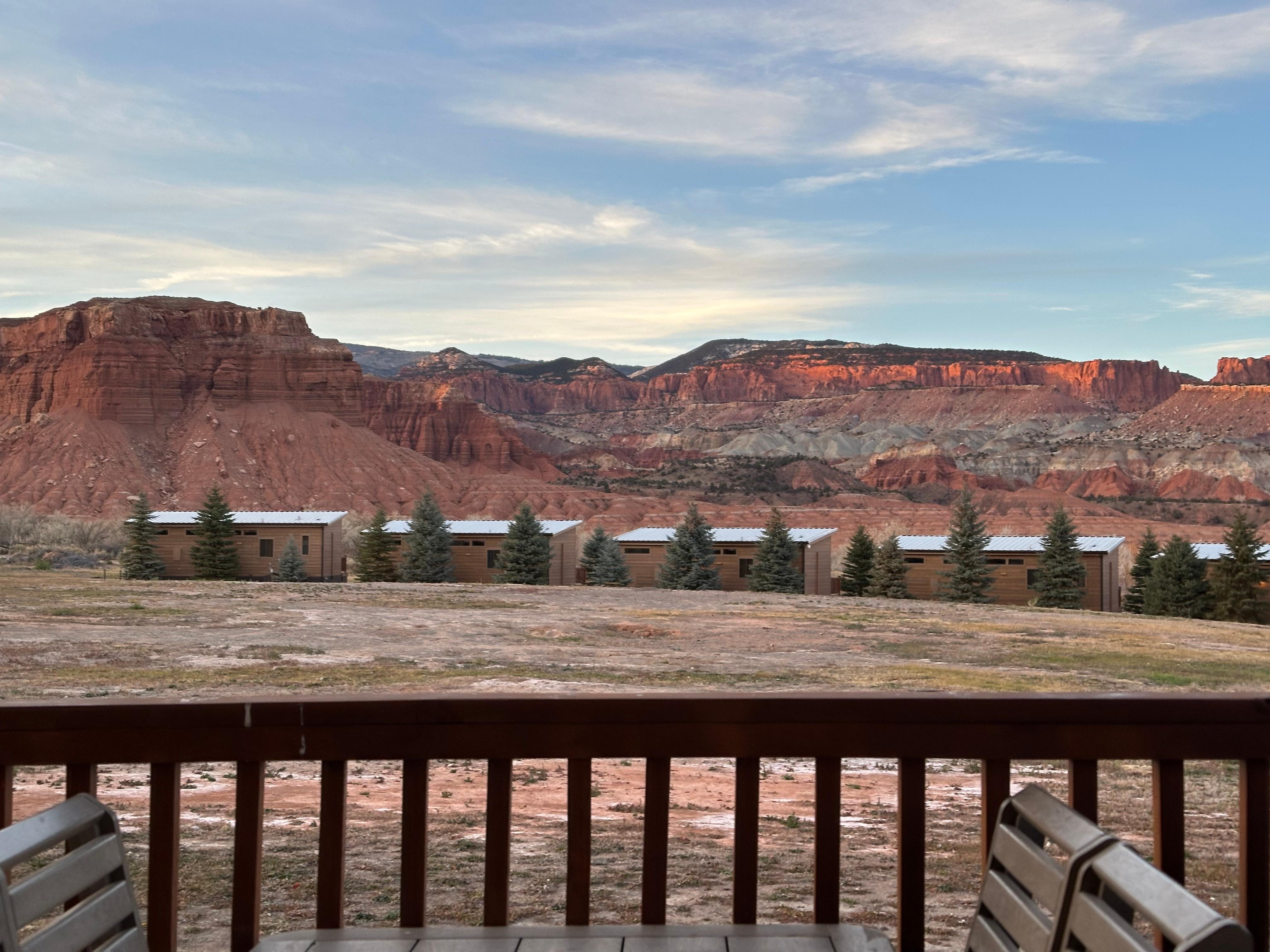Morning view from our cabin. 