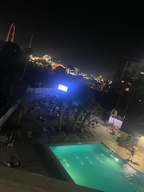 Pool and sitting area