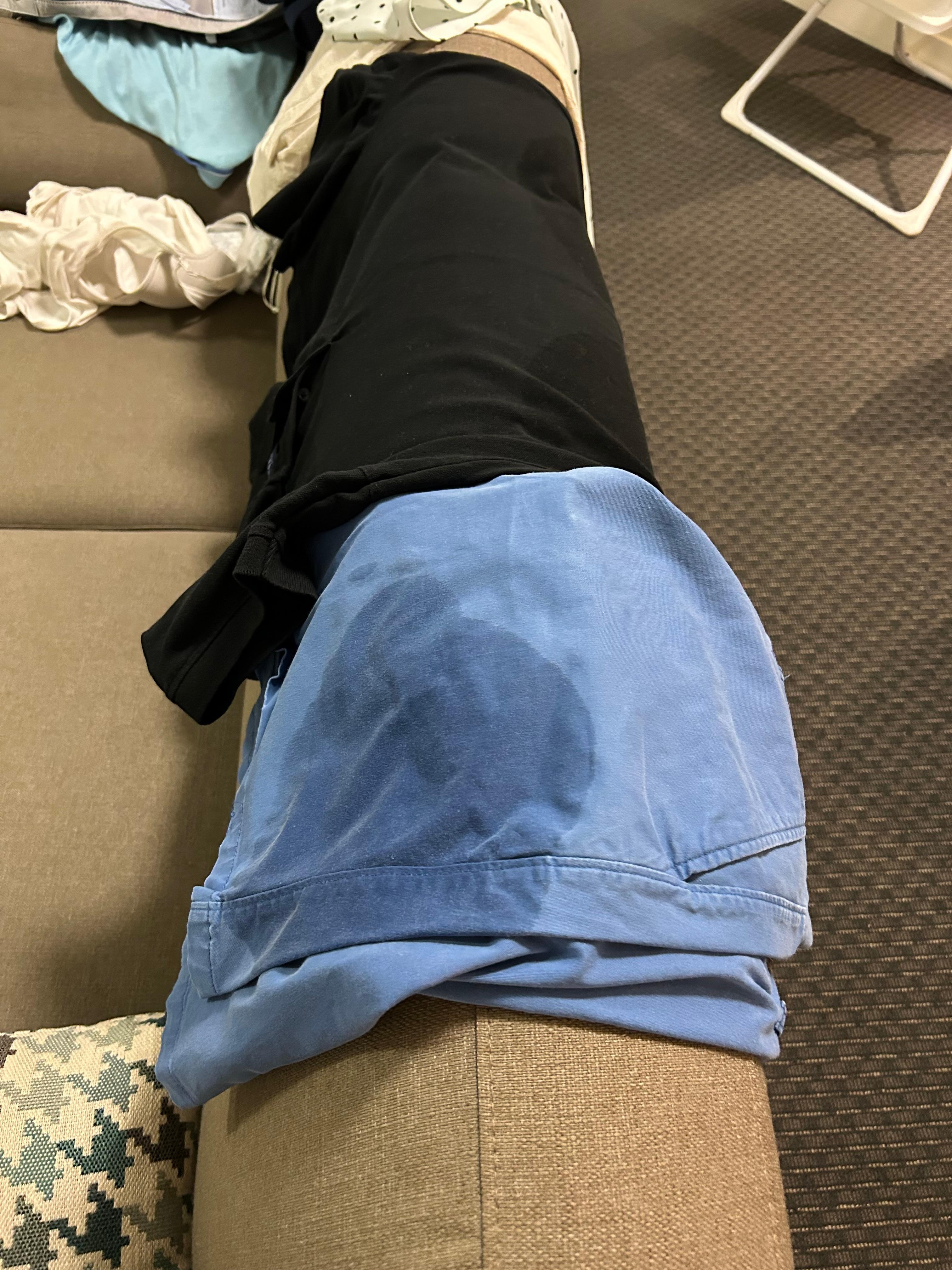 Water stains from dripping ceiling 