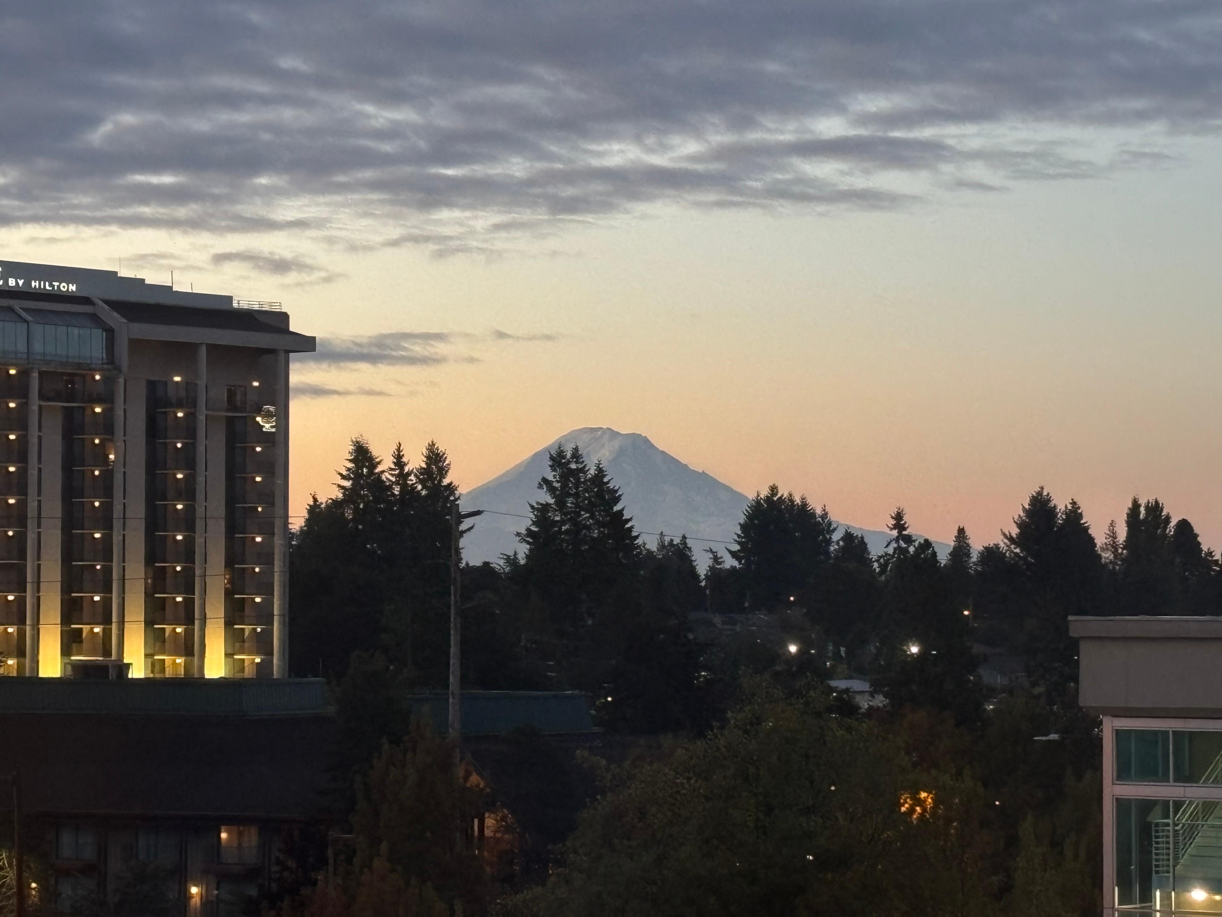 Beautiful view from our room of the volcano! 