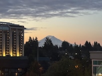 Beautiful view from our room of the volcano!