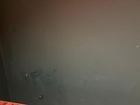 Just one of the many images of the completely dented main wall