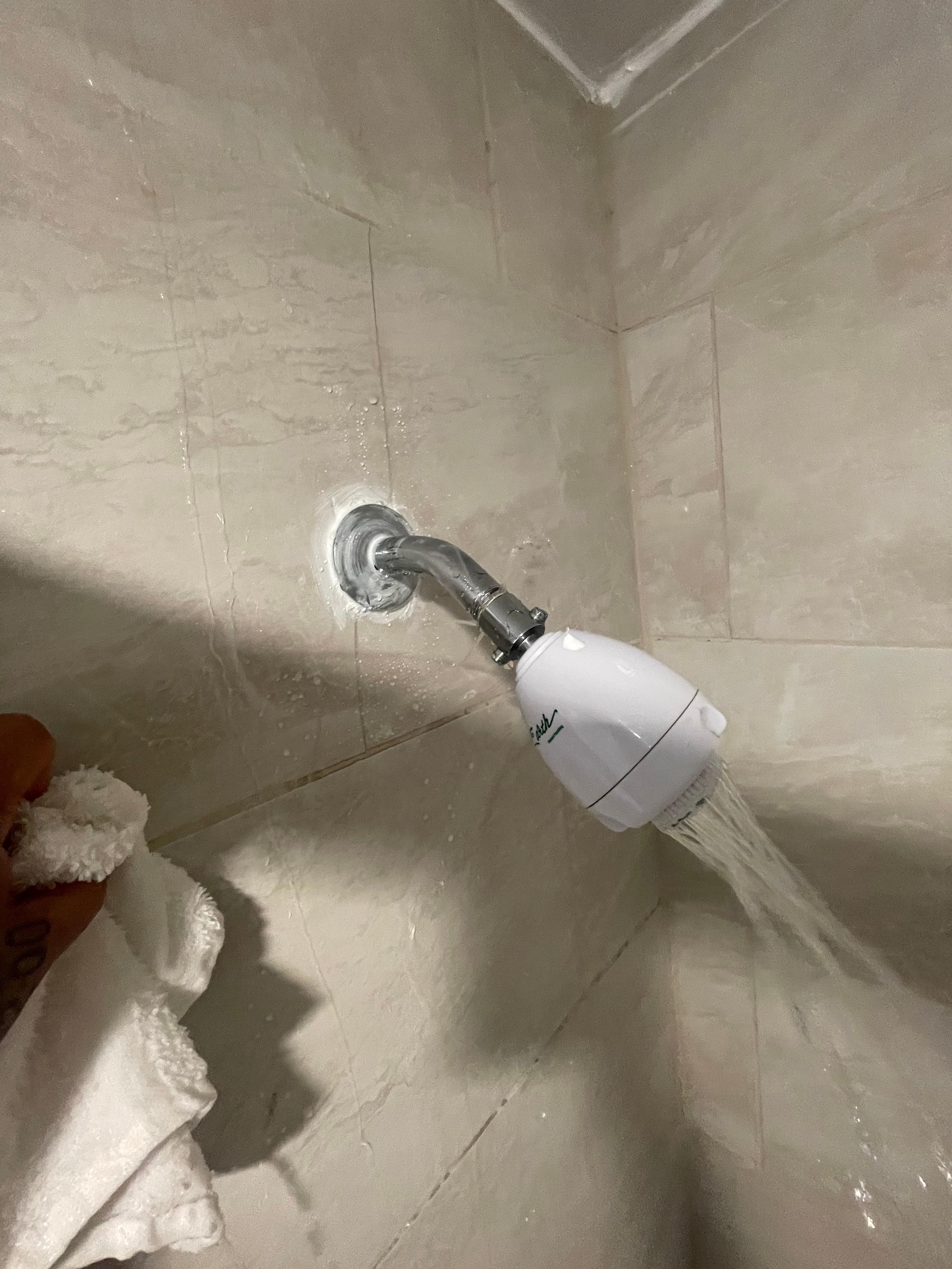 Shower head not at its best spraying water 