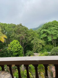 Morning view from the room balcony.