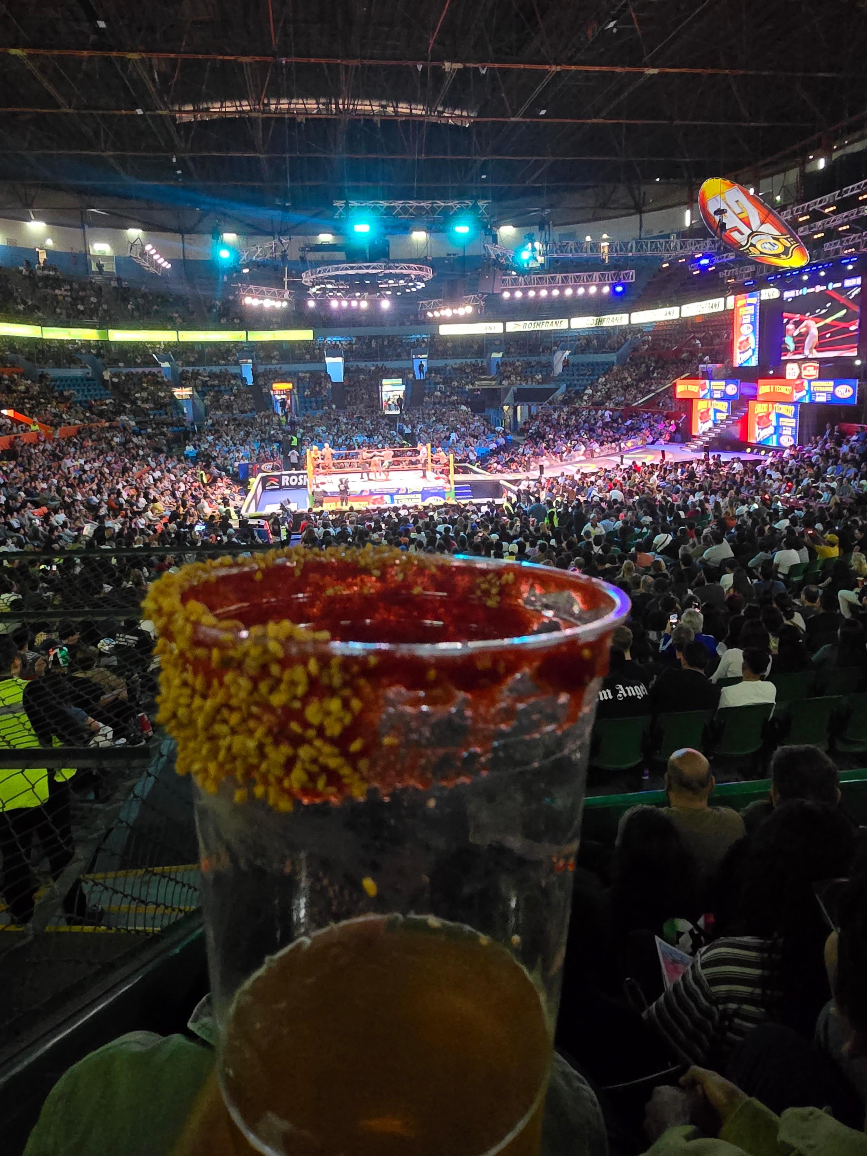 Lucha libre just a couple blocks away