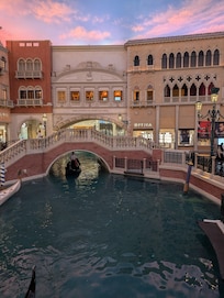 The water ways make it fun to watch the gondolas go by and listen to their serenade.