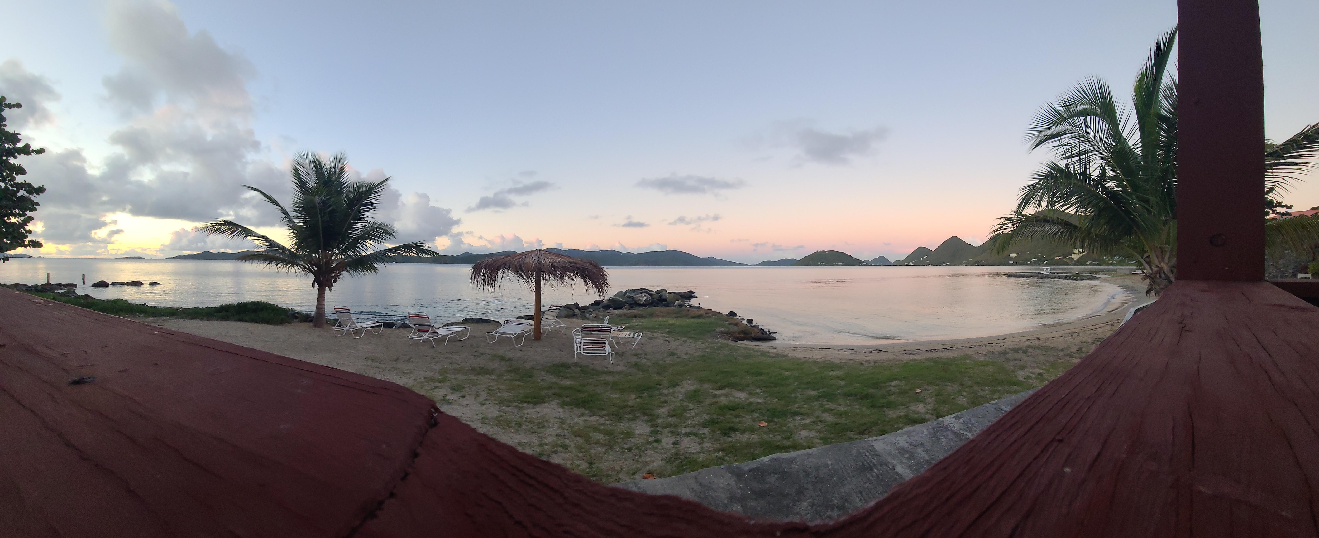 Looking out from the front deck.