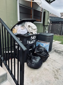 Pile of trash at doir upon check in