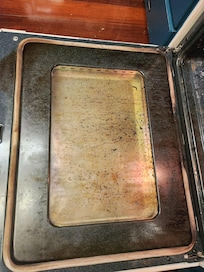 Oven was never cleaned.