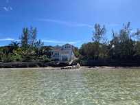 The view of the cottage from the ocean.