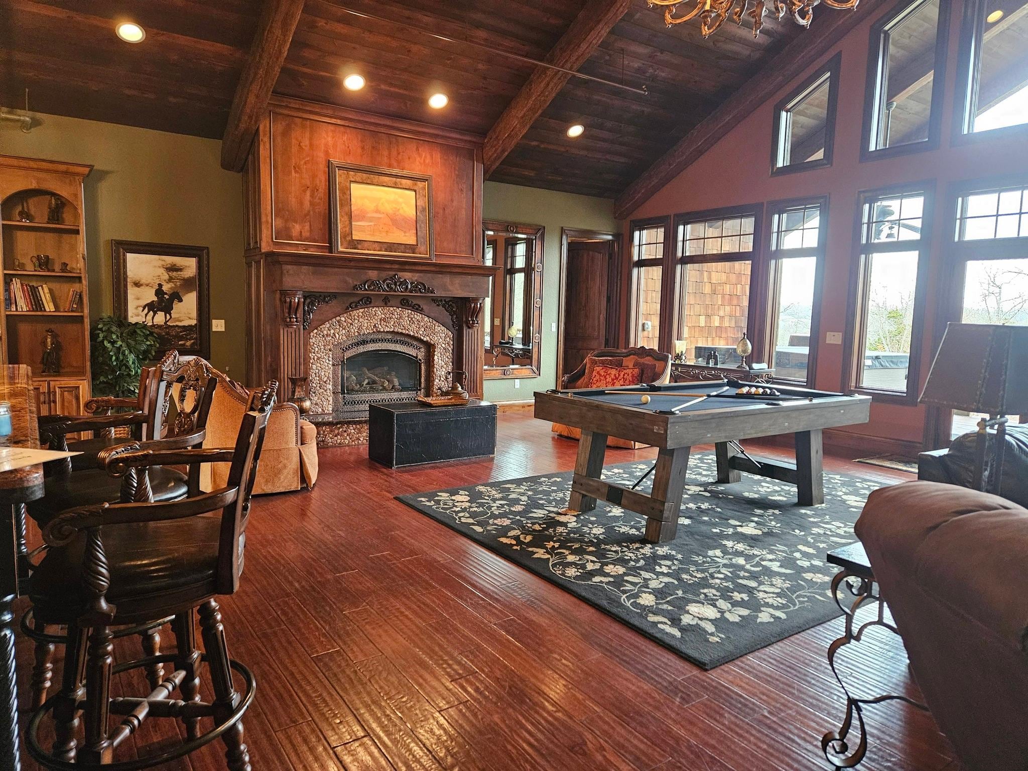 Picture taken inside the living room area as you come in the front door.  