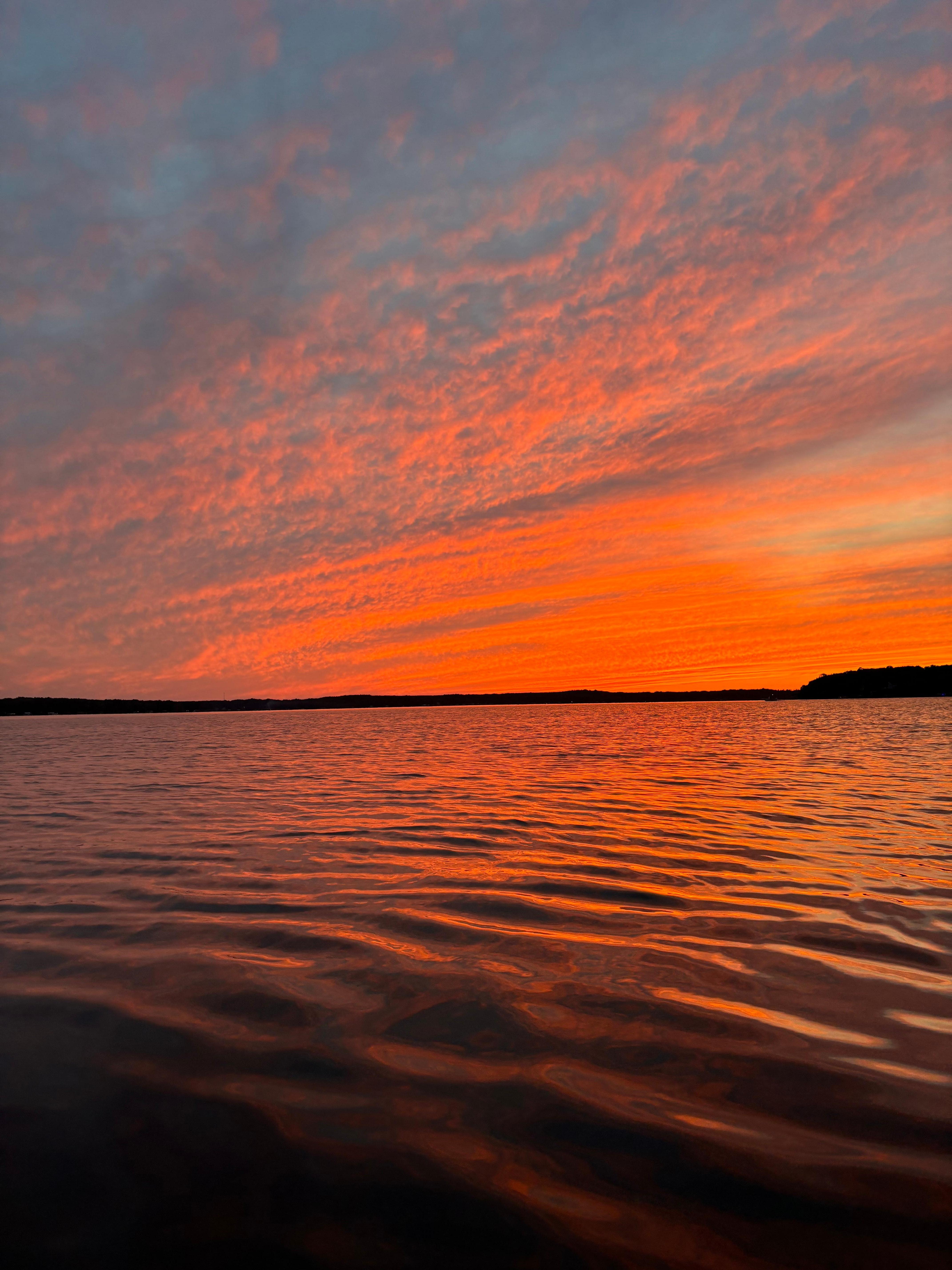 A beautiful sunset from our boat