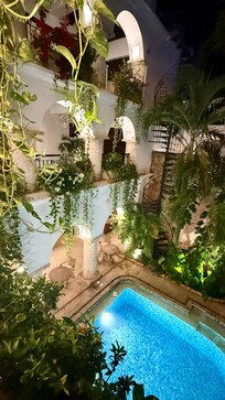 Pool at night