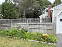 Secluded backyard gardens