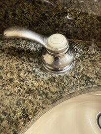 Bathroom counters by faucets not cleaned - came up when I Clorox wiped myself