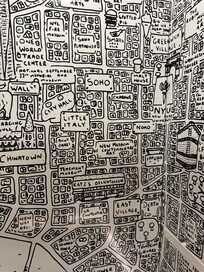 Cool mural in elevator