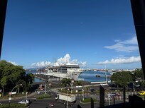 Overlooking cruise ships