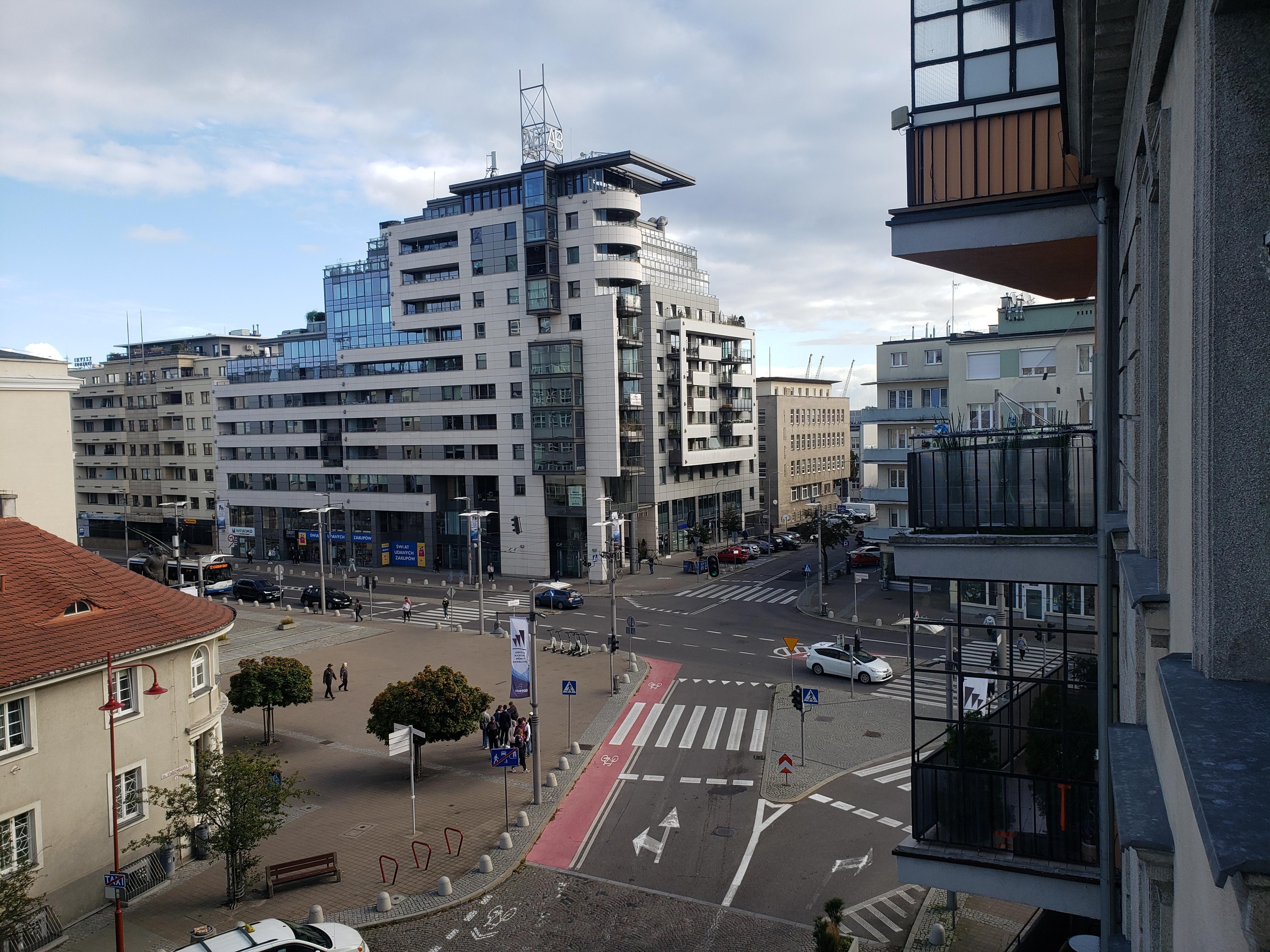 view from the balcony at Hola Gdynia hotel