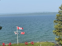 Restaurant patio view.