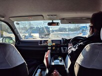 We (3) were the only passengers in a comfortable 7 passenger shuttle van being driven to the CTS airport.